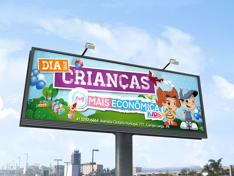 OUTDOOR . MAIS ECONÔMICA KIDS DIA DAS CRIANÇAS